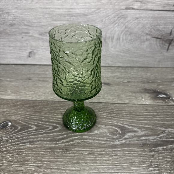Lenox Impromptu Hand Blown Crystal Glasses 7” Avocado Green Goblets ~1 Pc - Picture 1 of 8